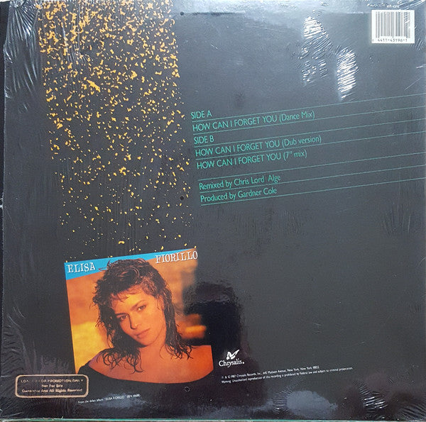 Elisa Fiorillo : How Can I Forget You (12", Promo)