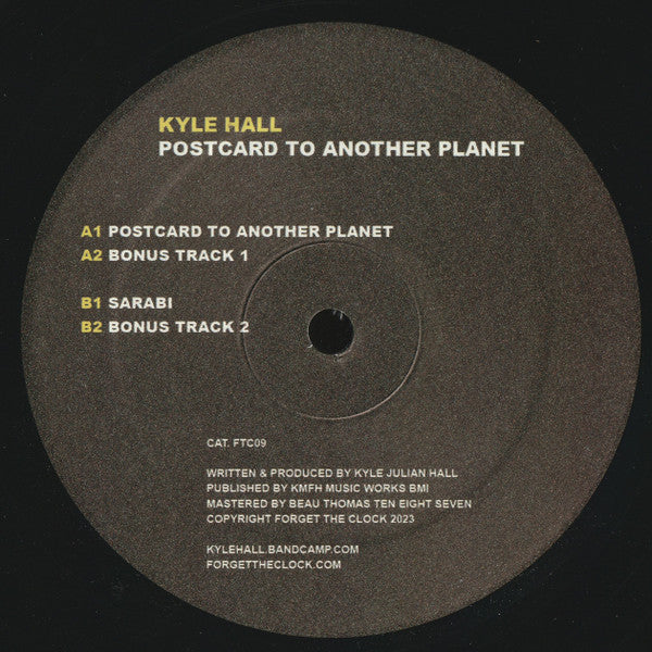 Kyle Hall : Postcard To Another Planet (12")