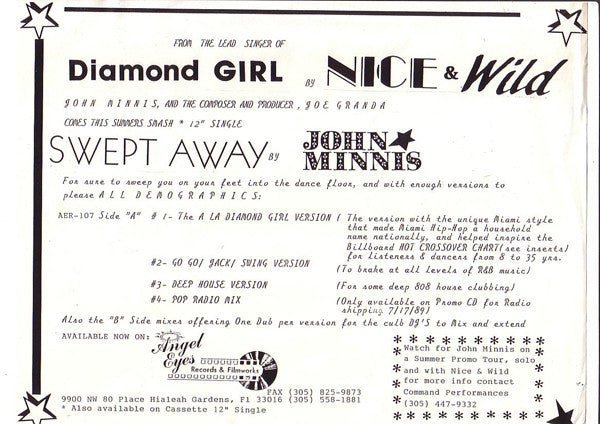 John Minnis : Swept Away (12", Promo)