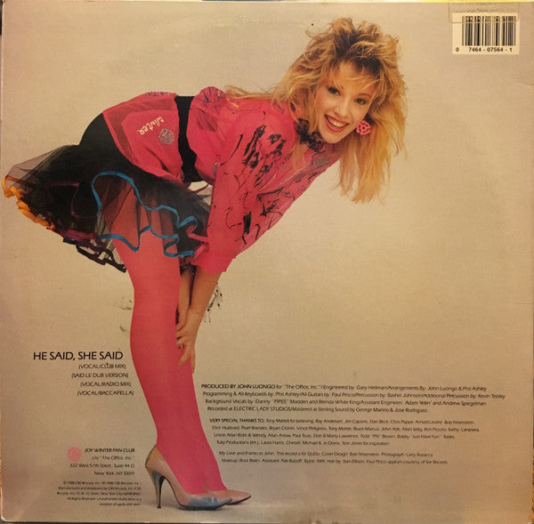 Joy Winter : He Said, She Said (12", Maxi)