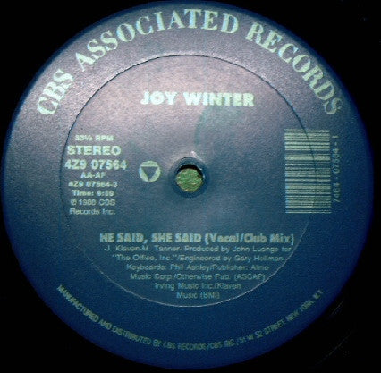 Joy Winter : He Said, She Said (12", Maxi)