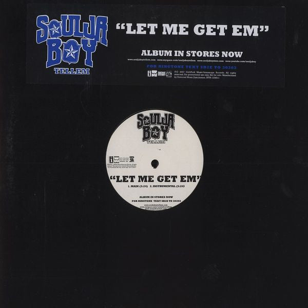 Soulja Boy : Let Me Get Em (12", Promo)