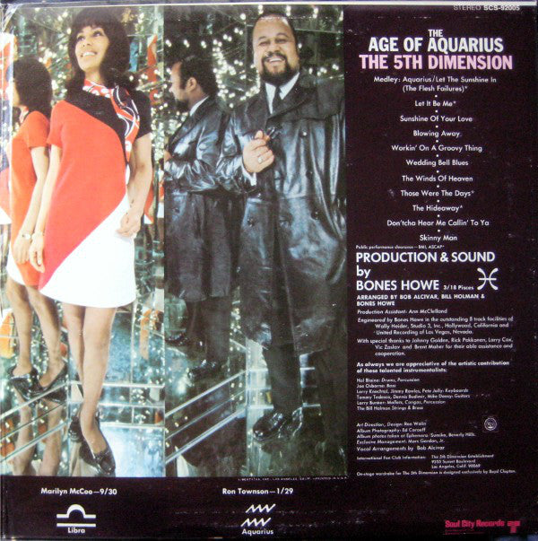 The Fifth Dimension : The Age Of Aquarius (LP, Album, Res)