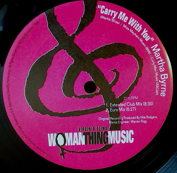 Martha Byrne : Carry Me With You (12", Promo)