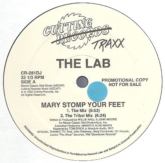 The Lab (3) : Mary Stomp Your Feet (12", Promo)