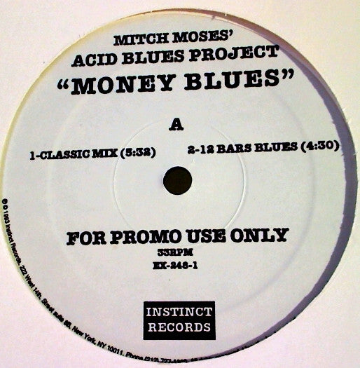 Acid Blues Project : Money Blues (12", Promo)