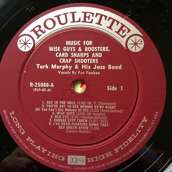 Turk Murphy : Music For Wise Guys & Boosters, Card Sharps & Crap Shooters (LP, Album, Mono)