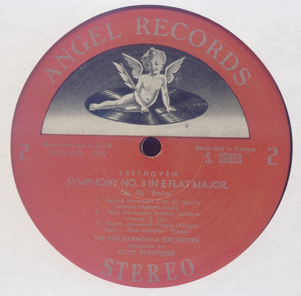 Ludwig Van Beethoven, Philharmonia Orchestra, Otto Klemperer : Symphony No. 3 "Eroica" (LP)