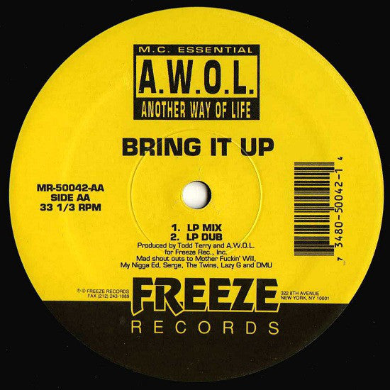 MC Essential / A.W.O.L. (2) : Bring It Up (12")