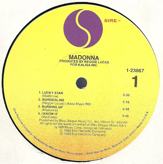 Madonna : Madonna (LP, Album, Win)