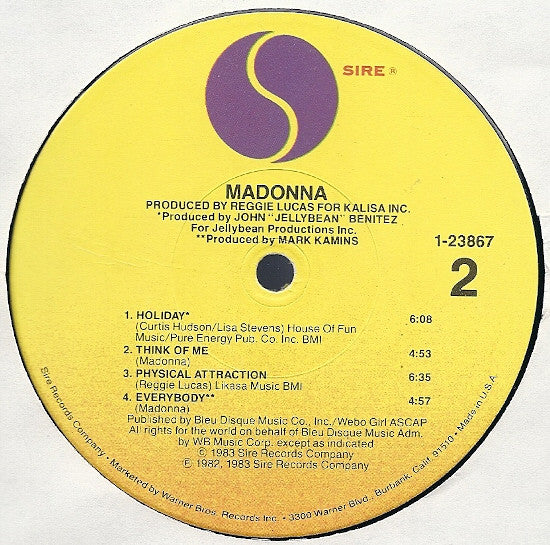 Madonna : Madonna (LP, Album, Win)