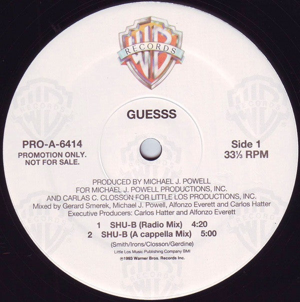 Guesss : Shu-B (12", Promo)