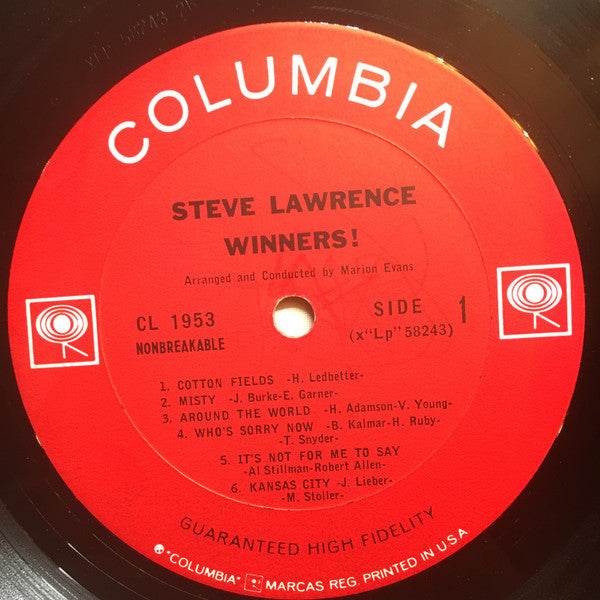 Steve Lawrence (2) : Winners! (LP, Mono)