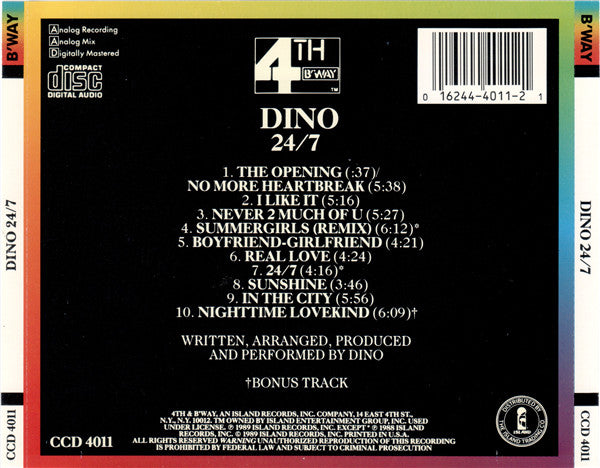 Dino (2) : 24/7 (CD, Album)