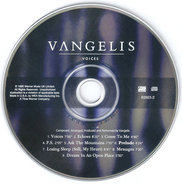 Vangelis : Voices (CD, Album)