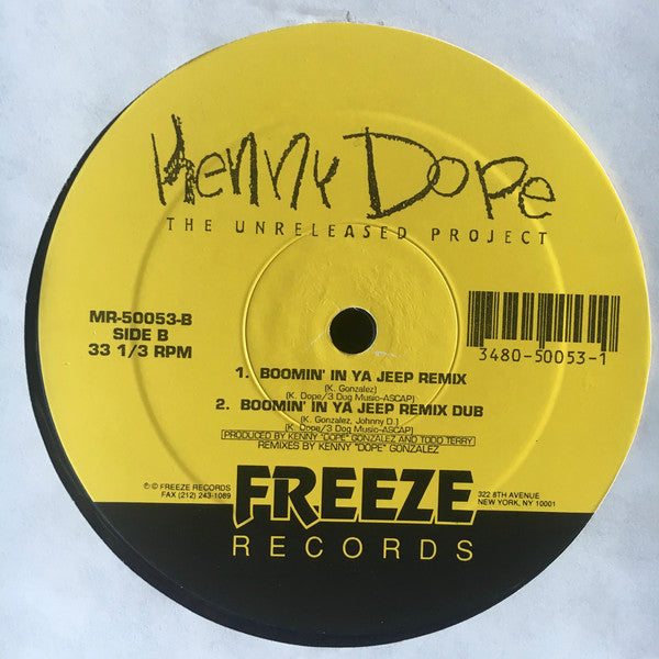 Kenny "Dope" Gonzalez : The Unreleased Project (12")