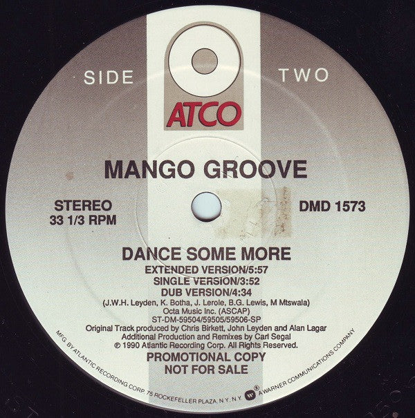 Mango Groove : Dance Some More (12", Promo)
