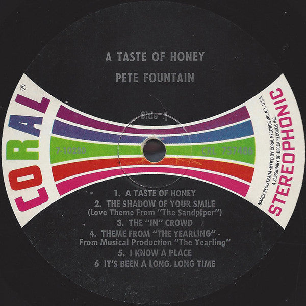 Pete Fountain : A Taste Of Honey (LP, Album, Pin)