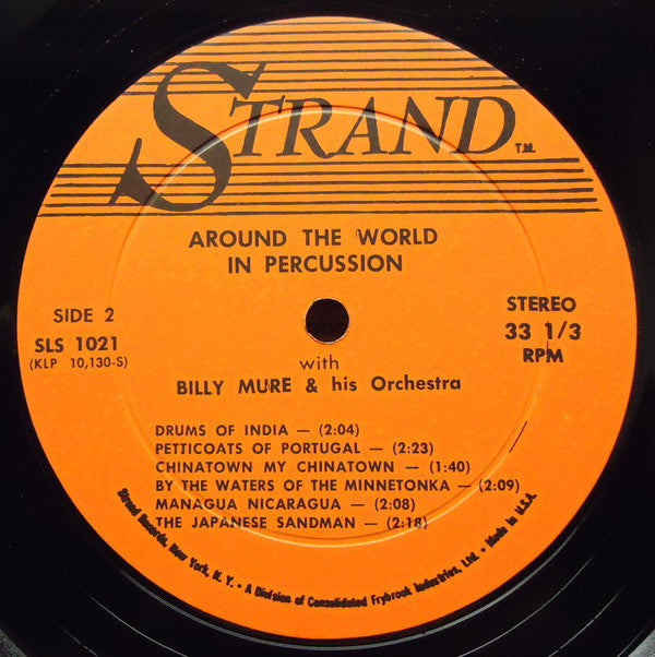 Billy Mure And Orchestra : Around The World In Percussion (LP, Album)