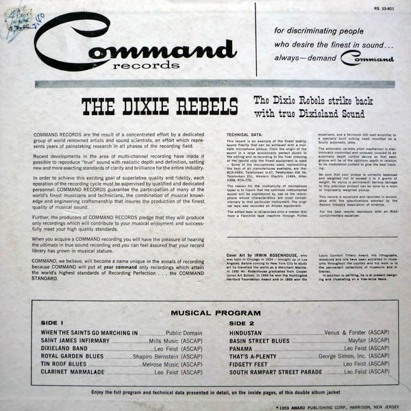 The Dixie Rebels : The Dixie Rebels (LP, Album, Mono)