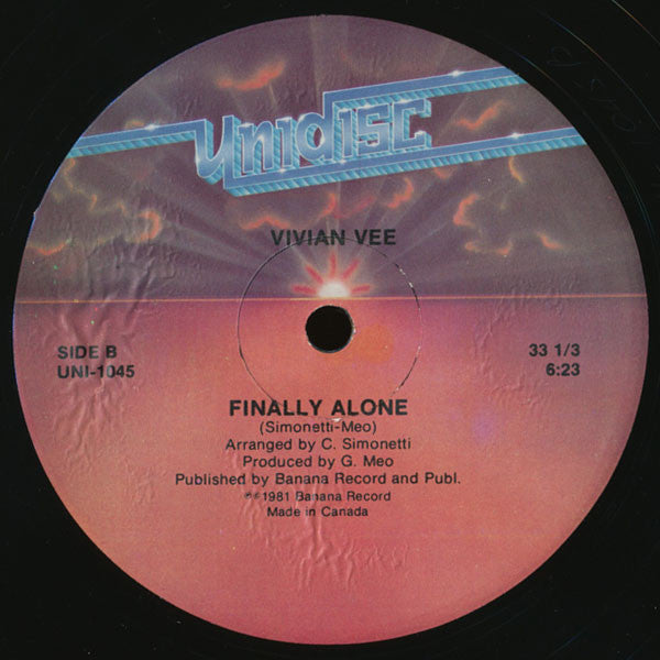 Vivien Vee : Come Back / Finally Alone (12")