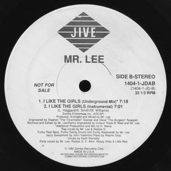 Mr. Lee : I Like The Girls (12", Promo)