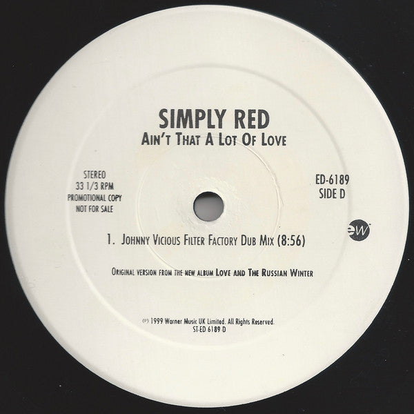 Simply Red : Ain't That A Lot Of Love (2x12", Promo)