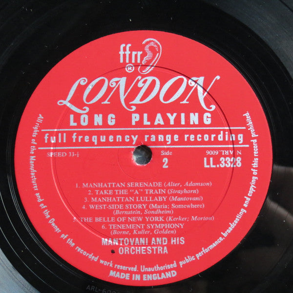 Mantovani And His Orchestra : Manhattan (LP, Mono)