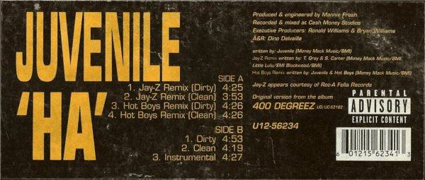 Juvenile (2) : Ha (12")