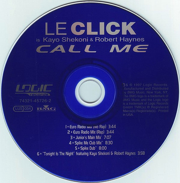 Le Click Is Kayo Shekoni & Robert Haynes : Call Me (CD, Maxi)