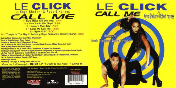 Le Click Is Kayo Shekoni & Robert Haynes : Call Me (CD, Maxi)
