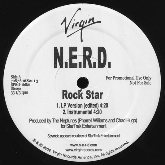 N*E*R*D : Rock Star (12", Promo)