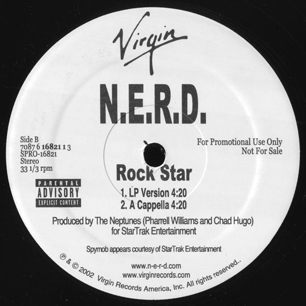 N*E*R*D : Rock Star (12", Promo)