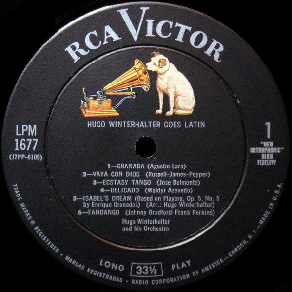 Hugo Winterhalter : Goes...Latin (LP, Mono)