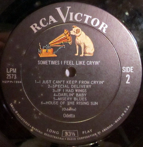 Odetta : Sometimes I Feel Like Cryin' (LP, Album, Mono)