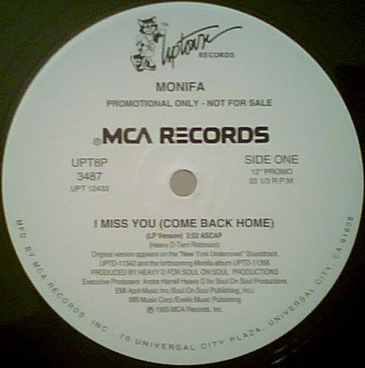 Monifah : I Miss You (Come Back Home) (12", Single, Promo)