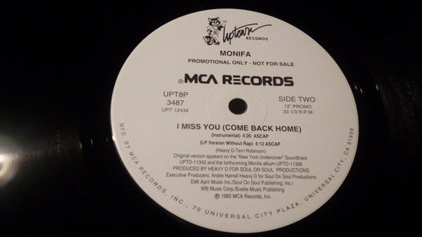 Monifah : I Miss You (Come Back Home) (12", Single, Promo)