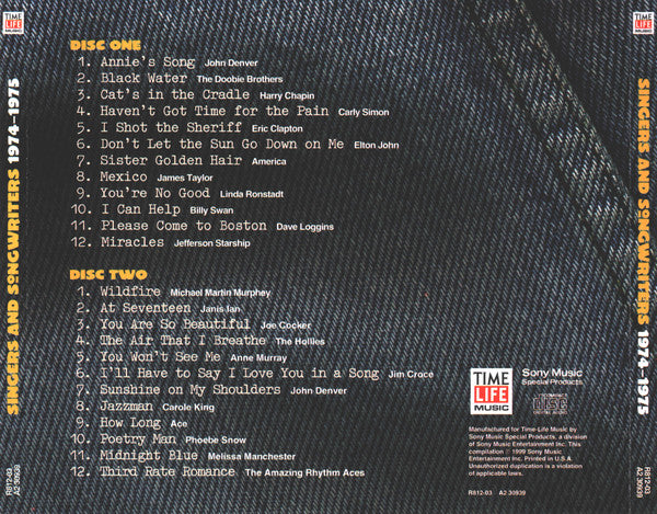 Various : Singers And Songwriters 1974-1975 (2xCD, Comp)