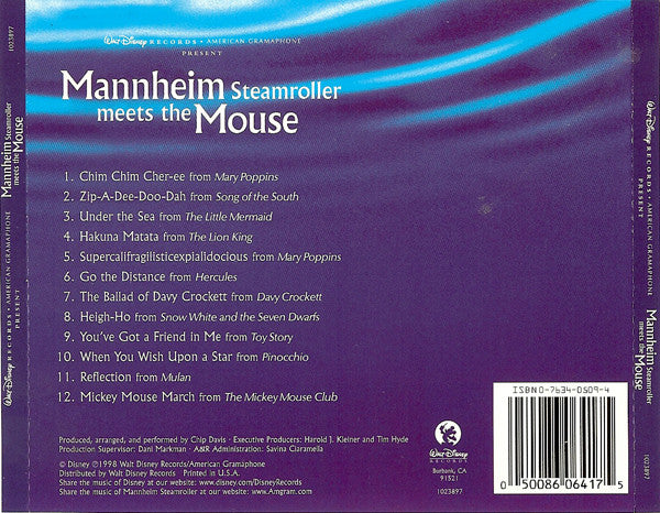 Mannheim Steamroller : Mannheim Steamroller Meets The Mouse (CD, Album)