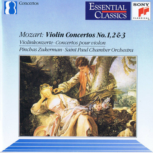 Wolfgang Amadeus Mozart, Pinchas Zukerman, The Saint Paul Chamber Orchestra : Violin Concertos No.1, 2 & 3 (CD, Album)