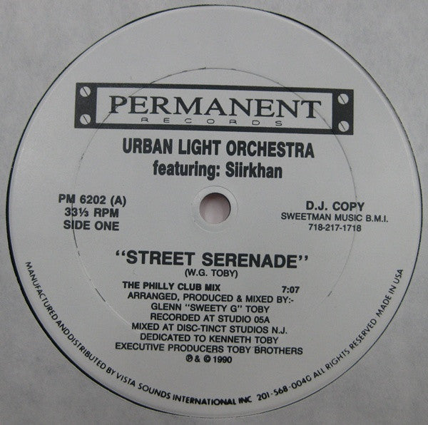 Urban Light Orchestra Featuring: Siirkhan : Street Serenade (12", Promo)