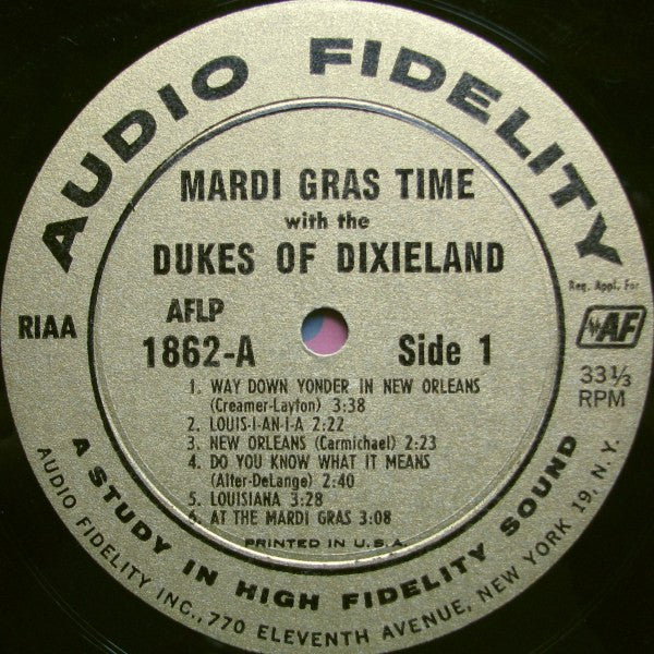 The Dukes Of Dixieland : Mardi Gras Time With The Dukes Of Dixieland - Volume 6 (LP, Album, Mono)