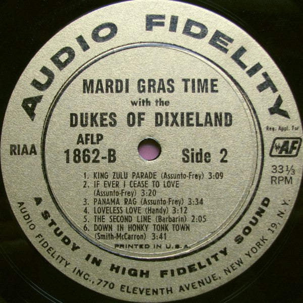 The Dukes Of Dixieland : Mardi Gras Time With The Dukes Of Dixieland - Volume 6 (LP, Album, Mono)