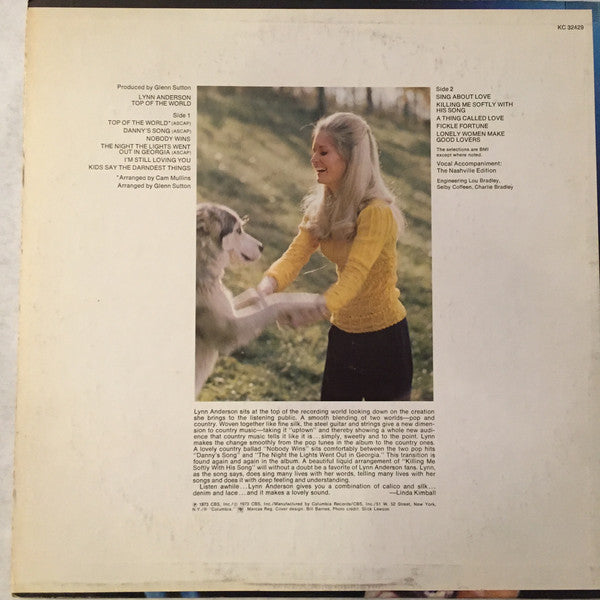 Lynn Anderson : Top Of The World (LP, Album, Ter)