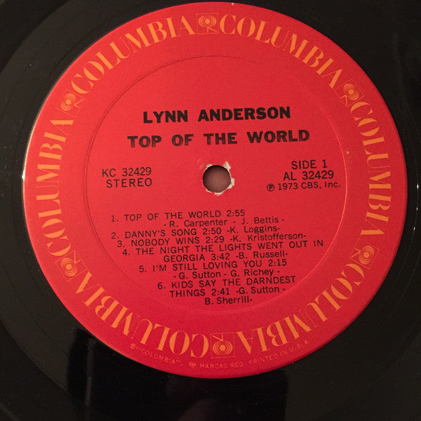 Lynn Anderson : Top Of The World (LP, Album, Ter)