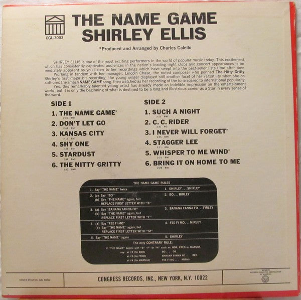 Shirley Ellis : The Name Game (LP, Album, Mono, All)