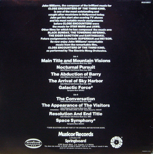 The Electric Moog Orchestra : Music From Close Encounters Of The Third Kind (LP, Album)