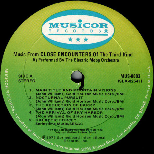 The Electric Moog Orchestra : Music From Close Encounters Of The Third Kind (LP, Album)