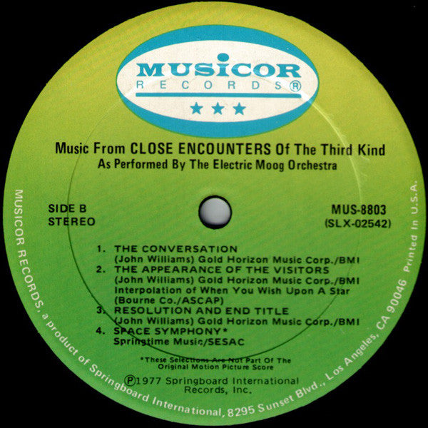The Electric Moog Orchestra : Music From Close Encounters Of The Third Kind (LP, Album)