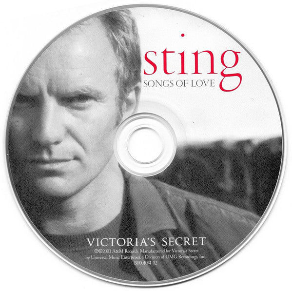 Sting : Songs Of Love (Victoria's Secret Exclusive) (CD, Comp)